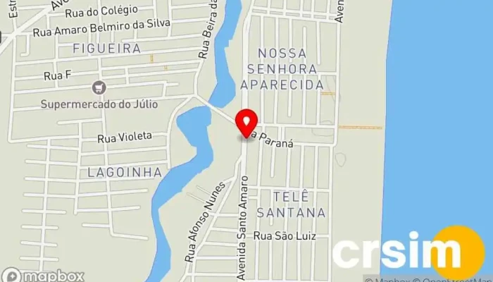 mapa de Loja Encannto Loja de roupas de praia em São João da Barra
