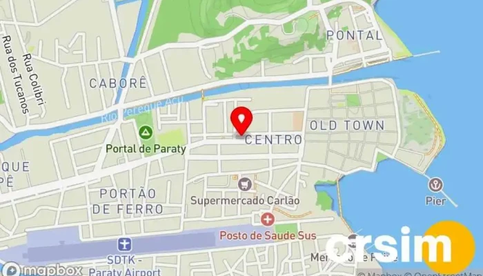 mapa de Loja Intimidade Loja de Roupa em Paraty