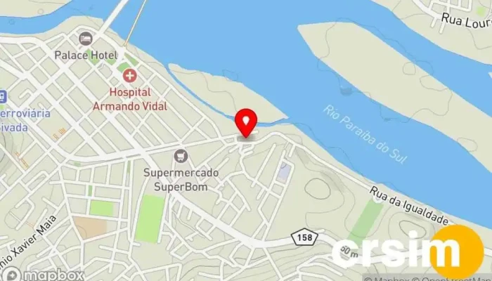 mapa de Loja Maçonica Salomão Luiz Ginsburg n°36 - São Fidélis - Rj Loja em São Fidélis