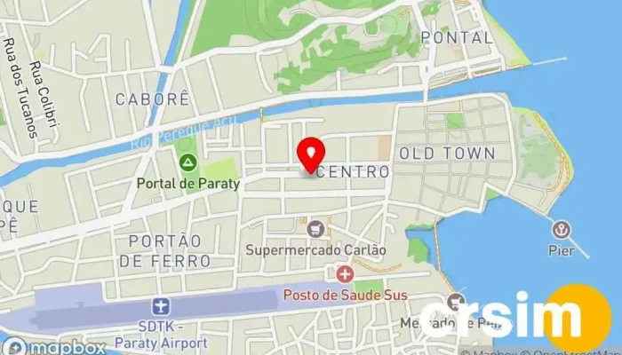 mapa de Loja Mango Papelaria em Paraty