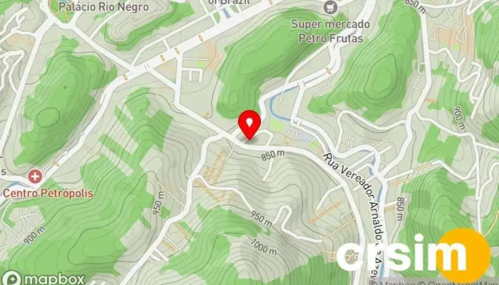 mapa de Loja Loja em Petrópolis