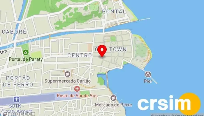 mapa de Loja Mata Atlântica Loja de Roupa em Paraty