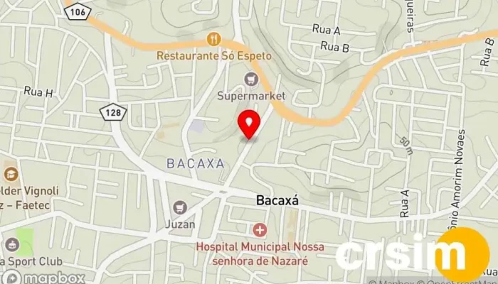 mapa de Lua de Cristal de Saquarema Com e Confecções Loja de roupas de designer em Saquarema
