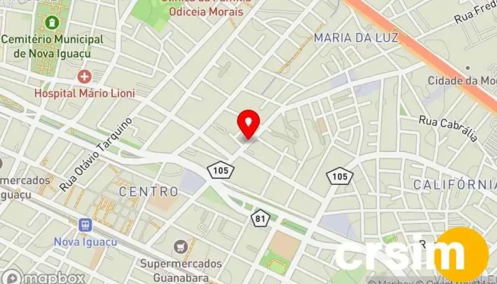 mapa de MAIS MEGALOJA Loja de Roupa em Nova Iguaçu