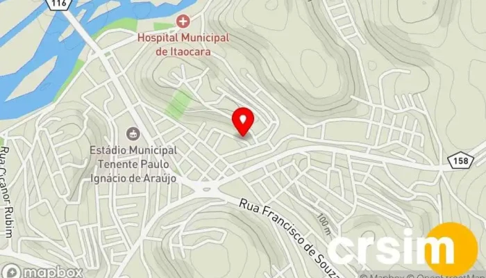 mapa de Manoá Confecções Loja de camisetas, Butique, Loja de camisetas personalizadas, Fábrica têxtil em Itaocara