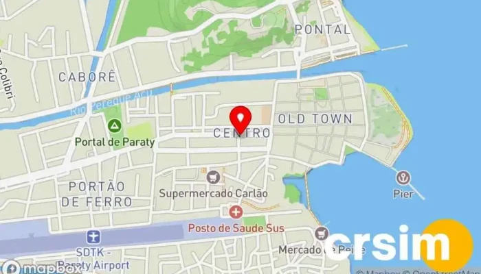mapa de Mar Paraty Butique em Paraty