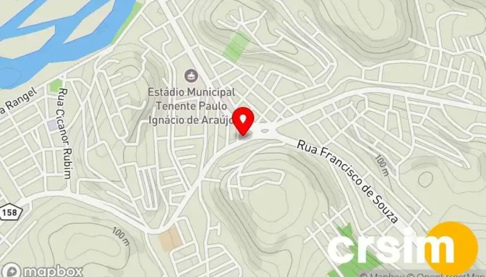 mapa de Mega Frio Ice & Coffee Cafeteria em Itaocara