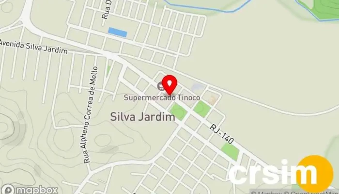 mapa de Mercado Grand Marché Supermercado em Silva Jardim