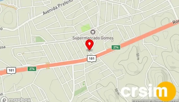 mapa de Mercado Tangua Supermercado em Tanguá