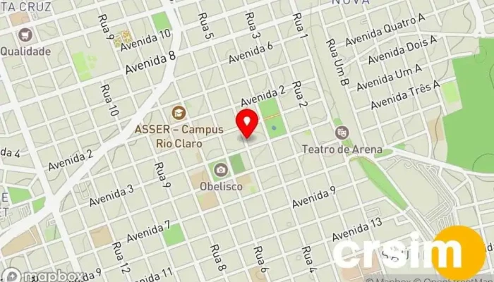 mapa de Merilin Cases Loja de eletrônicos em Rio Claro