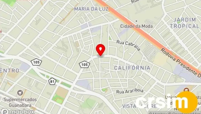 mapa de Mila Rio Loja de Roupa, Loja de roupas para ocasiões formais em Nova Iguaçu