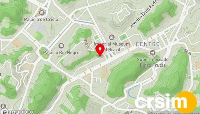 mapa de Mr. Hugo Loja de moda masculina, Loja de roupas com tamanhos especiais em Petrópolis