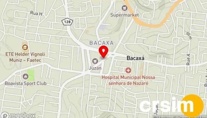 mapa de Nalin Loja de departamento, Shopping center em Saquarema