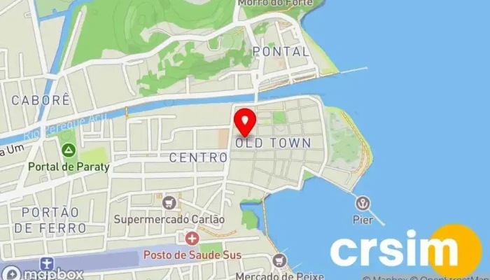 mapa de Nós Loja em Paraty