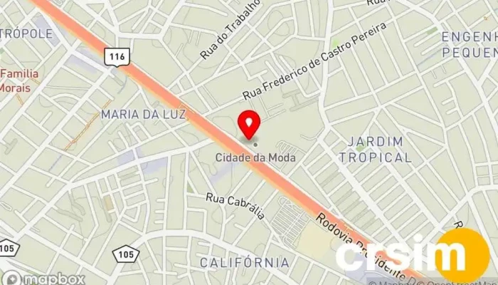 mapa de Nova Iguaçu Outlet Loja de Roupa em Nova Iguaçu