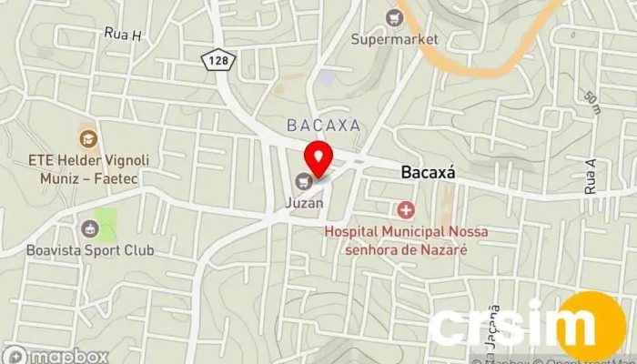 mapa de NovoLare Bacaxá Loja de eletrodomésticos em Saquarema