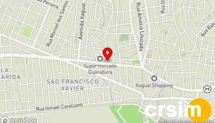 mapa de O Amigão Loja de artigos domésticos, Bazar em Itaguaí
