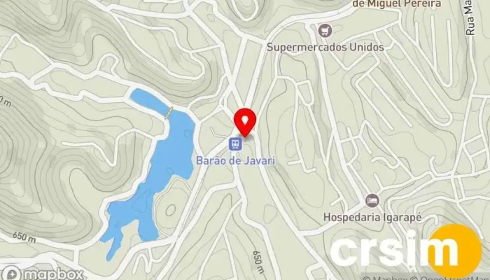 mapa de O Bazar Quebra Galho Loja de materiais de construção, Loja de tintas, Pintura, Loja especializada em suprimentos para pintura em Miguel Pereira