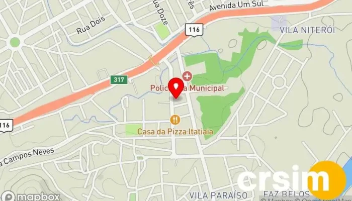 mapa de O Boticário Loja de produtos de beleza, Loja de cosmético, Loja de Presentes, Perfumaria em Itatiaia