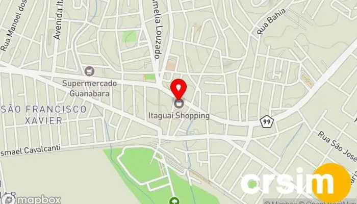 mapa de Ozzy Loja de departamento, Loja de Roupa em Itaguaí