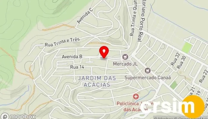 mapa de Padaria das Acácias Padaria em Porto Real