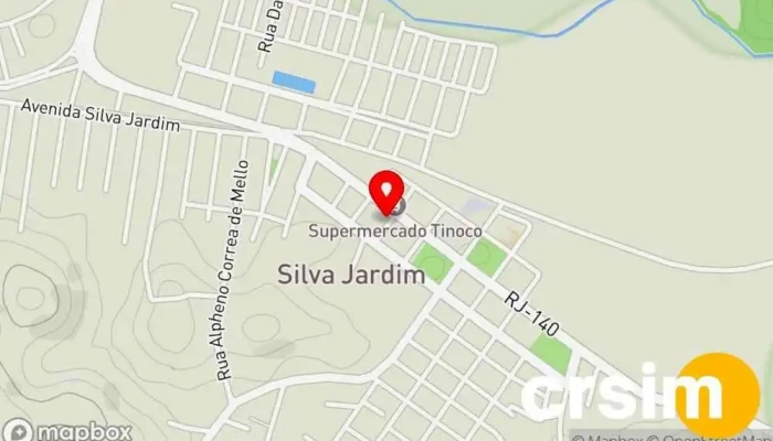 mapa de Papelaria do Arthur Papelaria em Silva Jardim