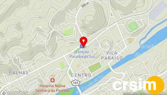 mapa de Paraiba Do Sul- RJ Atração turística em Paraíba do Sul