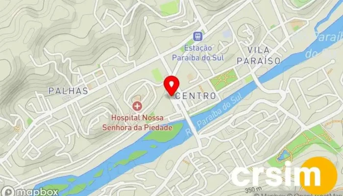 mapa de Paraíba do Sul  em Paraíba do Sul
