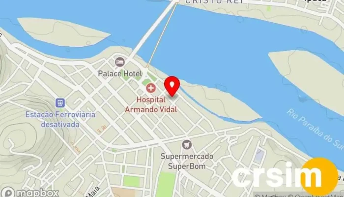mapa de Paula Pneus Loja de acessórios automotivos, Serviço de alinhamento e balanceamento em São Fidélis