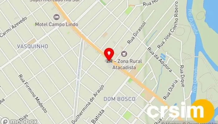 mapa de Pecita Auto Peças Loja de autopeças em Seropédica