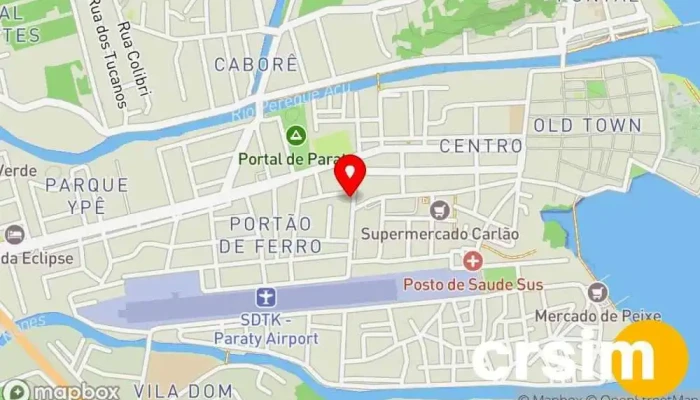 mapa de Peixaria Havay Central - Paraty Peixaria em Paraty