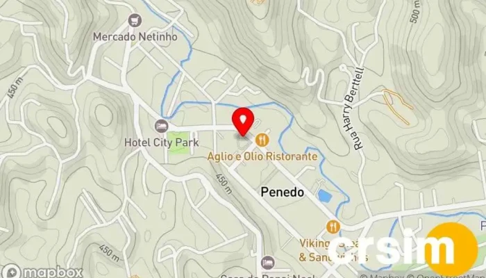 mapa de Penedon Aitta Loja em Itatiaia