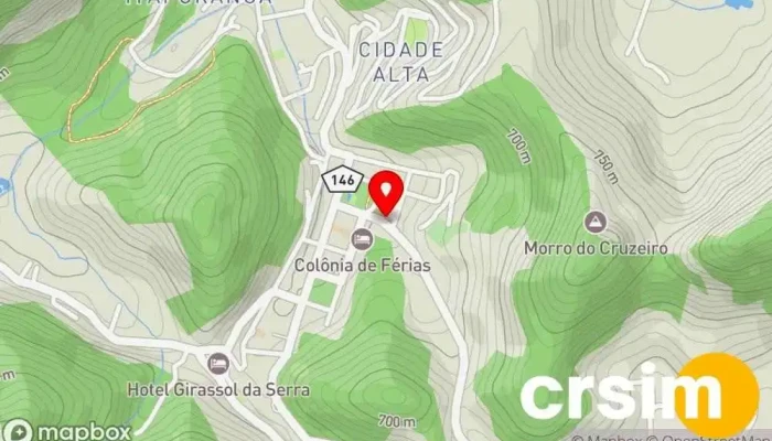 mapa de Pousada Kentinha Hotel, Pousada em Santa Maria Madalena