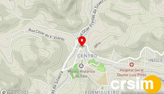 mapa de Pousada vila Flor Cama e café, Hotel em Rio das Flores