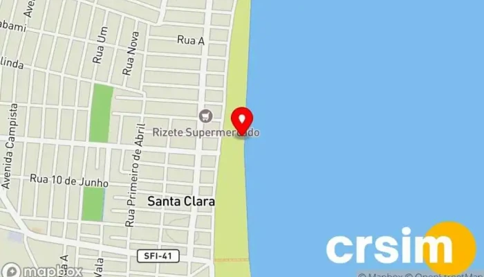 mapa de Praia de Itaperuna Praia em São Francisco de Itabapoana