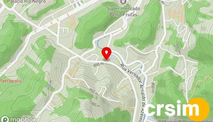 mapa de Priorité Loja de moda masculina, Loja de uniformes em Petrópolis