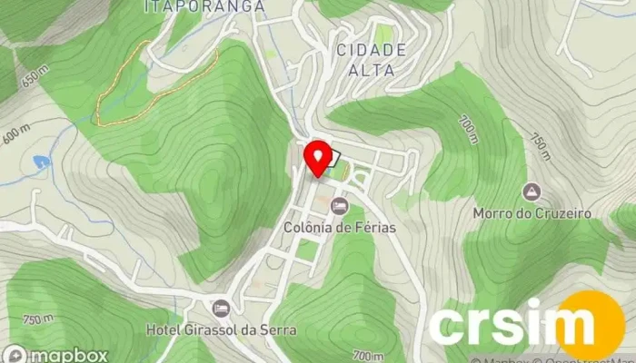 mapa de Quintal de Casa Bar em Santa Maria Madalena