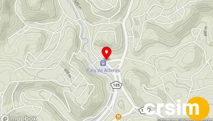 mapa de Rainha dos Tecidos Loja de tecidos em Paty do Alferes