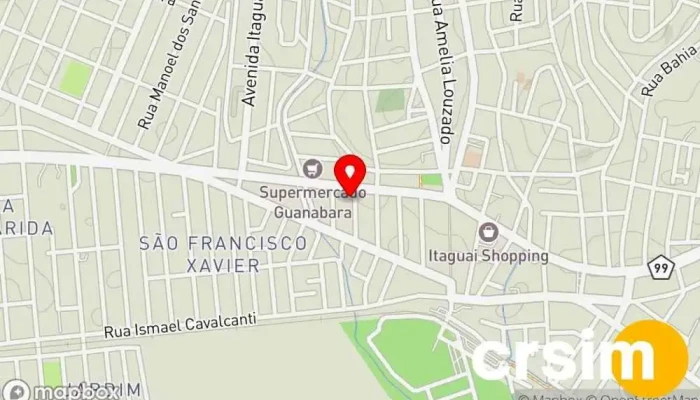 mapa de Rayvinni Modas Loja de Roupa em Itaguaí