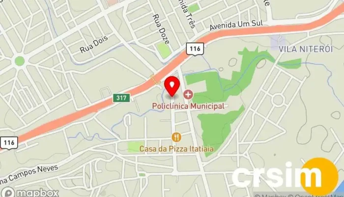 mapa de Reale Uniformes Loja de uniformes em Itatiaia