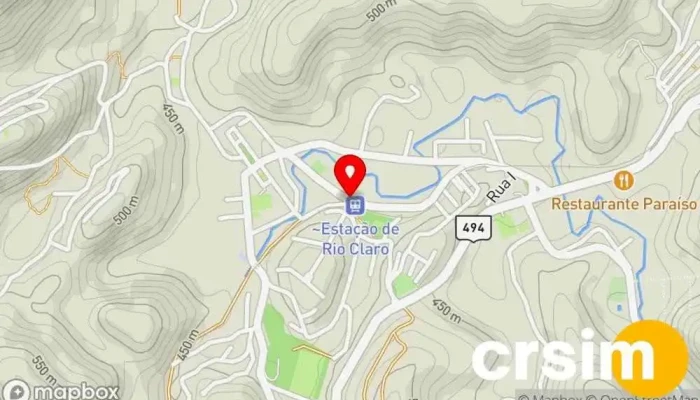 mapa de Rio Claro  em Rio Claro