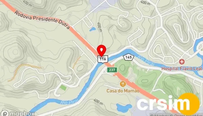 mapa de Rodovia Presidente Dutra 23741, Piraí - Rio de Janeiro,, Brasil Ponto de ônibus em Piraí