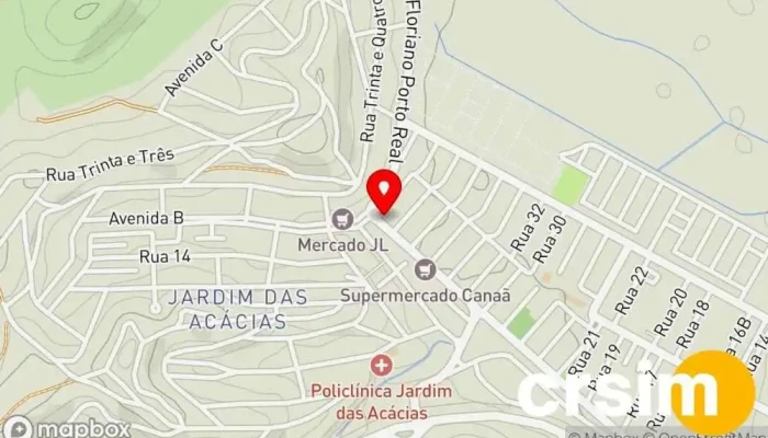 mapa de RP magazine Loja de roupas esportivas em Porto Real
