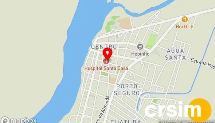 mapa de Santa Casa de Misericórdia de São João da Barra Hospital Geral em São João da Barra