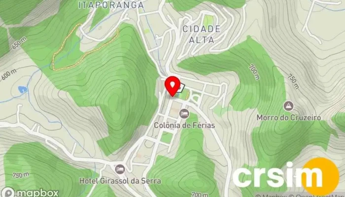 mapa de Santa Maria Madalena  em Santa Maria Madalena