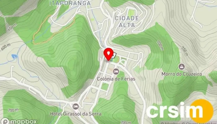 mapa de Santa Maria Madalena  em Santa Maria Madalena