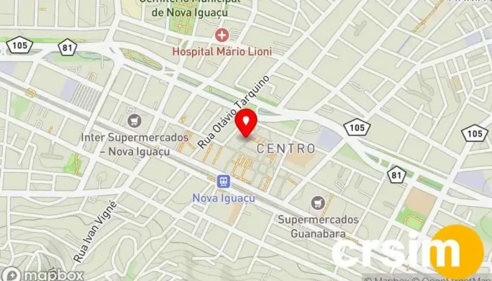 mapa de Shopping Nou Loja em Nova Iguaçu