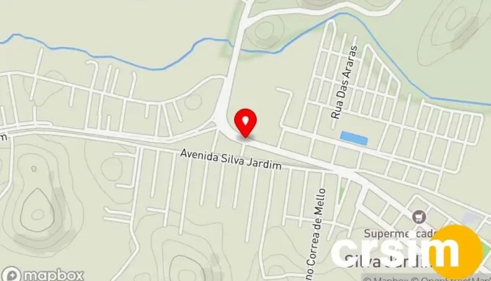 mapa de Silva Jardim Igreja em Silva Jardim