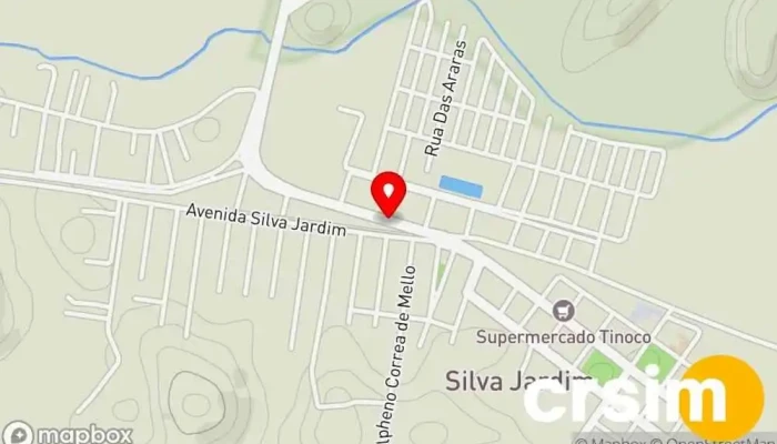 mapa de Super Aliança Minimercado Supermercado em Silva Jardim