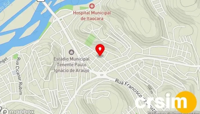 mapa de Super Mercado Avistão Itaocarense Supermercado em Itaocara